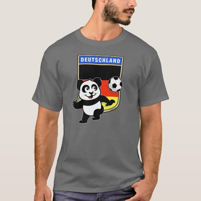 Camiseta Futebol alemão Panda (camisas escuras) (Frente)
