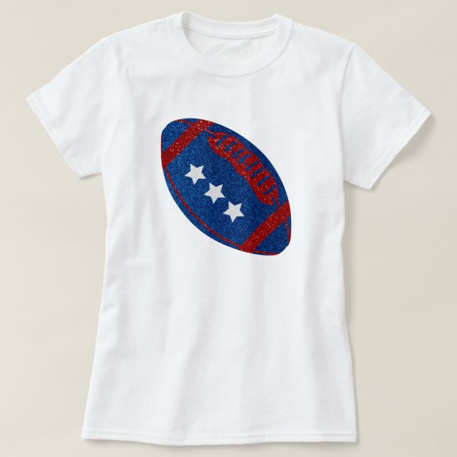 Camiseta Futebol Americano 4 de Julho Brilho (Frente do Design)