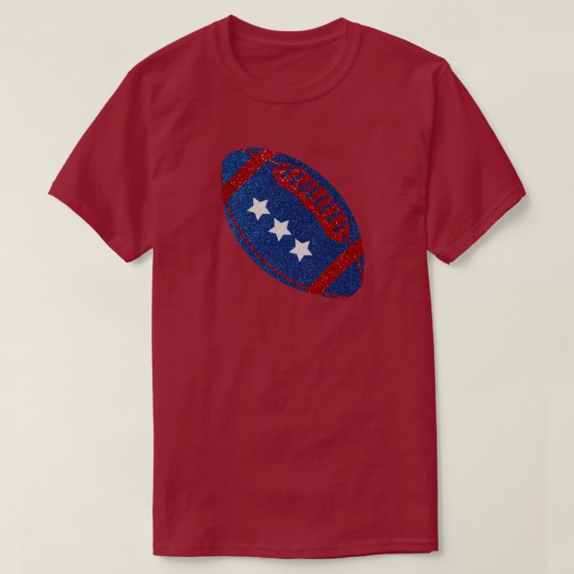 Camiseta Futebol Americano 4 de Julho Brilho (Frente do Design)