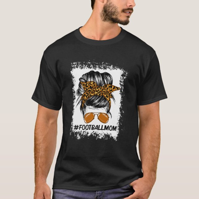 Camiseta Futebol Americano Branqueado Leopardo Mãe A Vida M (Frente)