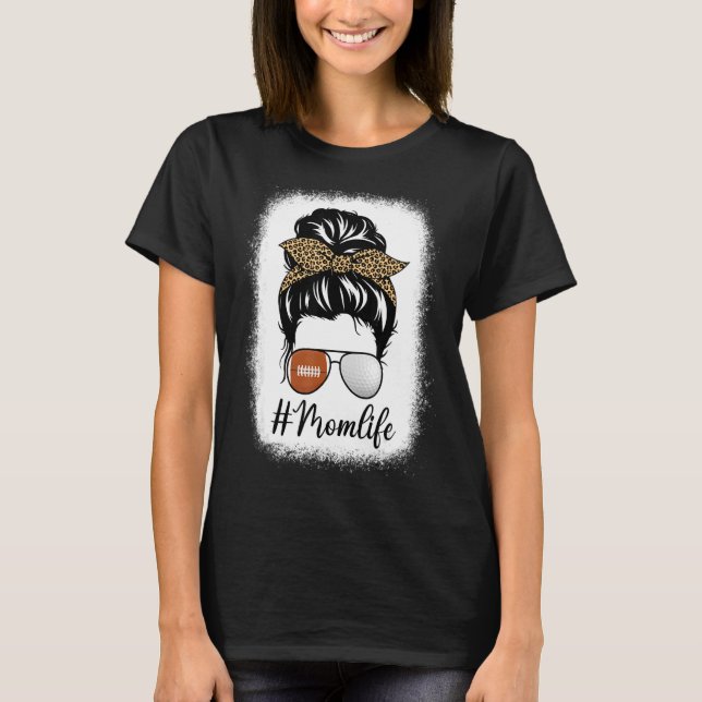 Camiseta Futebol Americano dia de as mães E Golfe Mãe Vida  (Frente)