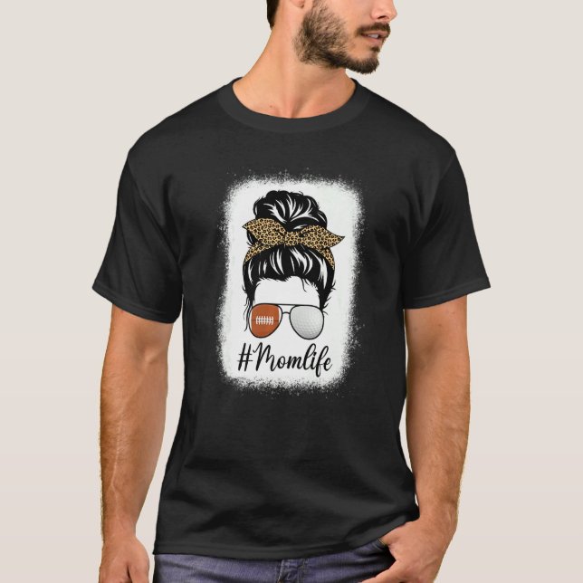 Camiseta Futebol Americano dia de as mães E Golfe Mãe Vida  (Frente)