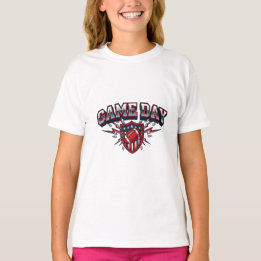 Camiseta Futebol Americano Dia de Jogo Escudo Patriótico Es