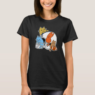 Camiseta Futebol americano e capacete de gatos