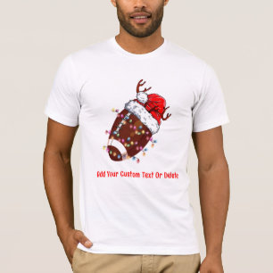 Camiseta Futebol americano ELF Santa Hat - Luz de Natal