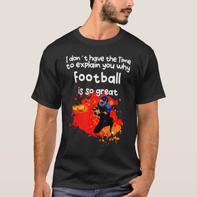 Camiseta Futebol Americano em Fogo (Frente)
