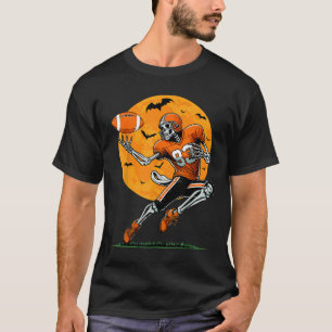 Camiseta Futebol Americano Esqueleto Meninos Halloween Fute