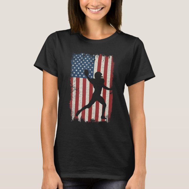 Camiseta Futebol Americano Flag Lineman Player Treinador Te (Frente)