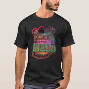 Camiseta Futebol Americano Meu Coração Está Nesse Campo Mat