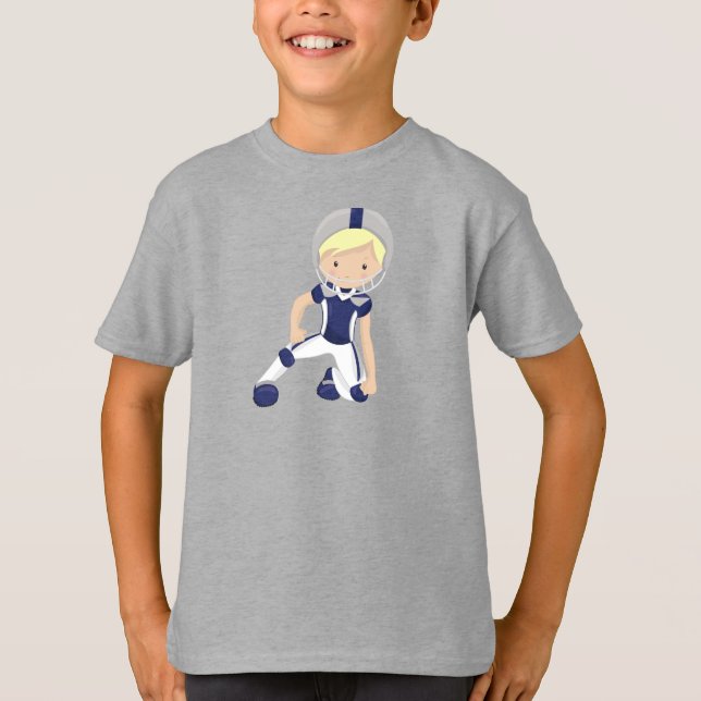Camiseta Futebol Americano, Rugby, Cute Boy, Cabelo Loiro (Frente)