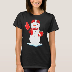 Camiseta Futebol americano Snowman Cute Rugby
