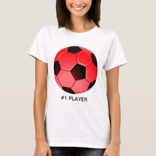 Camiseta Futebol americano vermelho ou bola de futebol da a