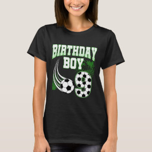 Camiseta Futebol Aniversário de 9 anos Menino de 9 anos Fã