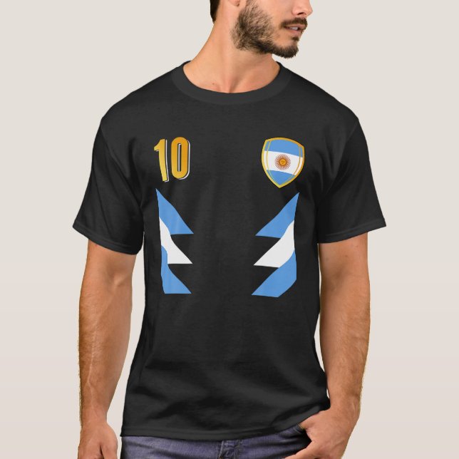 Camiseta Futebol argentino futebol argentino retrô 10 de ju (Frente)