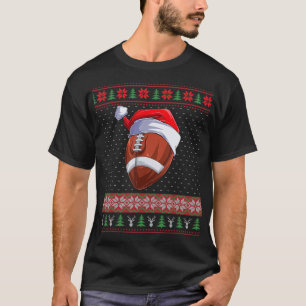 Camiseta Futebol Ball Santa Hat Festa de Natal Papais noeis