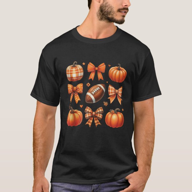 Camiseta Futebol Ball Season Cozy Pumpkin Arco Cute Coquett (Frente)