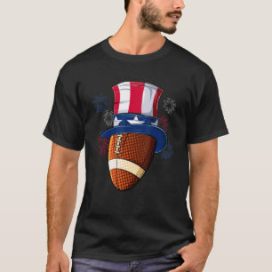 Camiseta Futebol Ball Tio Sam Hat American Flag 4th Of J
