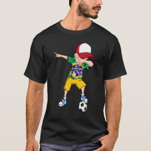 Camiseta Futebol Batido Para Meninos Brasil