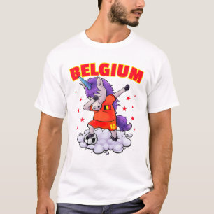 Camiseta Futebol belga Fo do Unicorn - Futebol Dabbing - Bé