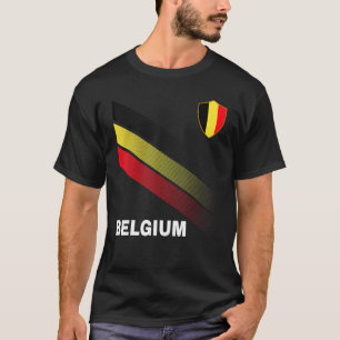 Camiseta Futebol Bélgica Bandeira de Futebol Mulheres Crian