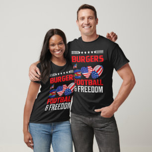 Camiseta Futebol, Burgers e Liberdade