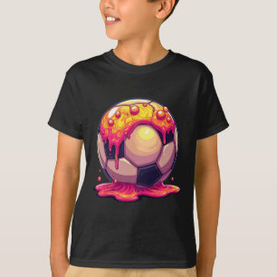 Camiseta Futebol Byll Vermelho Creme Gotejamento Juventude