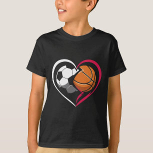 Camiseta Futebol Bysketbyll Byll Coração Amante do Esporte