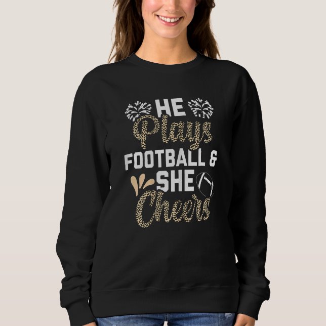 Camiseta Futebol Cheer Leopard Patterno de futebol Mãe (Frente)