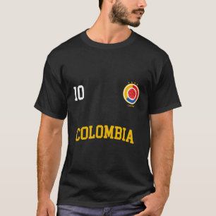 Camiseta Futebol Colômbia nº 10 Bandeira Colombiana Camiset