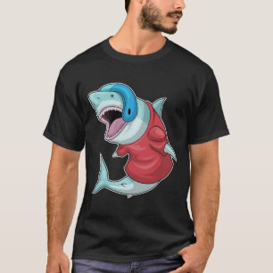 Camiseta Futebol com capacete de tubarão