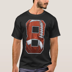 Camiseta Futebol com oitavo aniversário e oitavo aniversari