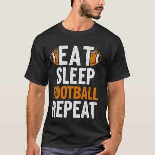 Camiseta Futebol Comer Dormir Futebol Repetir Roupas Divert