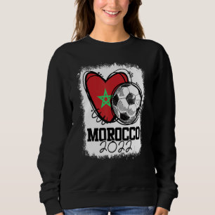 Camiseta Futebol Coração Bandeira Marrocos Futebol Marroqui