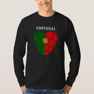Camiseta Futebol Coração Portugal Bandeira Futebol Portuguê