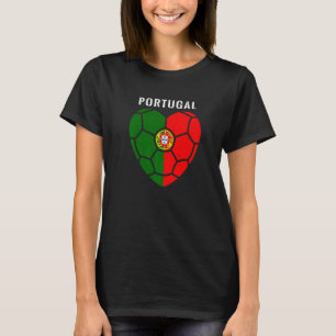 Camiseta Futebol Coração Portugal Bandeira Futebol Portuguê