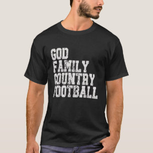 Camiseta Futebol Country Vintage Deus Família para Homens M
