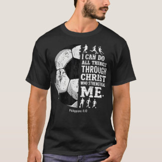 Camiseta Futebol Cristão Posso Fazer Todas as Coisas Roupa 