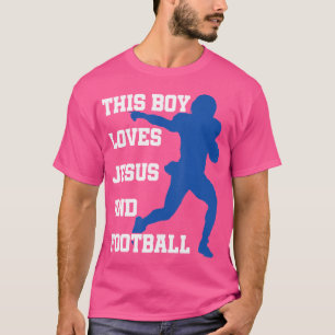 Camiseta Futebol cristão que este menino ama Jesus e futebo