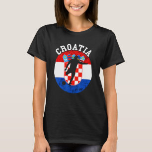 Camiseta Futebol croata da Croácia Bandeira Hrvatska S