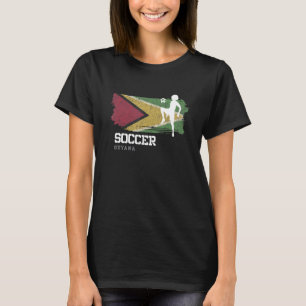 Camiseta Futebol da Guiana Bandeira Mulheres no Futebol Men