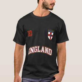 Camiseta Futebol da Inglaterra - Número 10, Bandeira Ingles