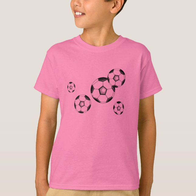 Camiseta Futebol das bolas de futebol (Frente)