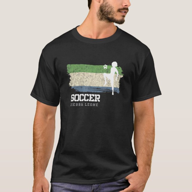 Camiseta Futebol das mulheres da Serra Leoa Futebol Gi (Frente)