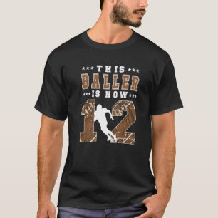 Camiseta Futebol de 12 Birthday Boy de Doze Anos