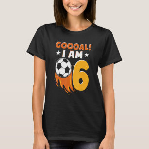 Camiseta Futebol de Aniversário 6 pensou Festa de aniversár