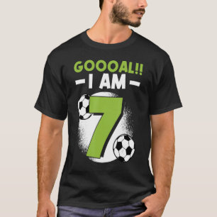 Camiseta Futebol de Aniversário de 7 pensou Festa de aniver