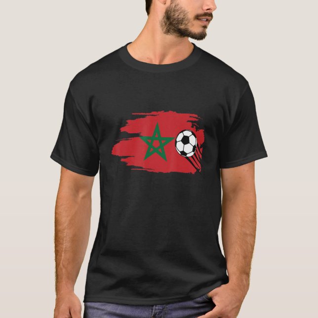 Camiseta Futebol de Bandeira marroquino (Frente)