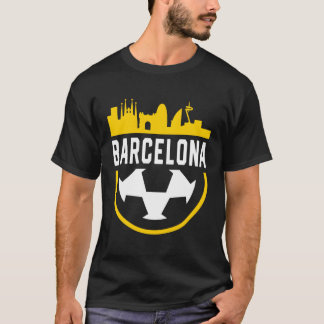 Camiseta Futebol de Barcelona Fan Vintage City Skyline