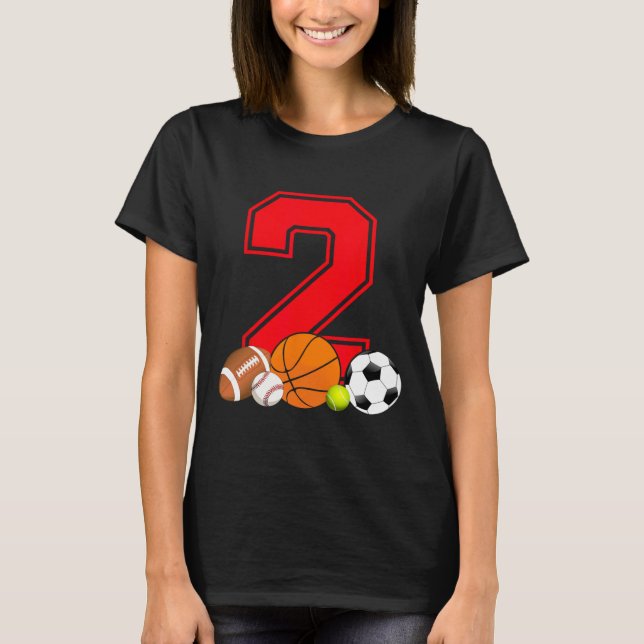 Camiseta Futebol de baseball com 2 anos (Frente)