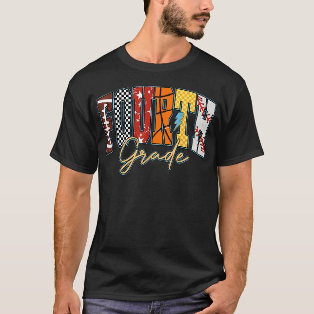 Camiseta Futebol de Baseball de Basquetebol de Volta à Esco (Frente)